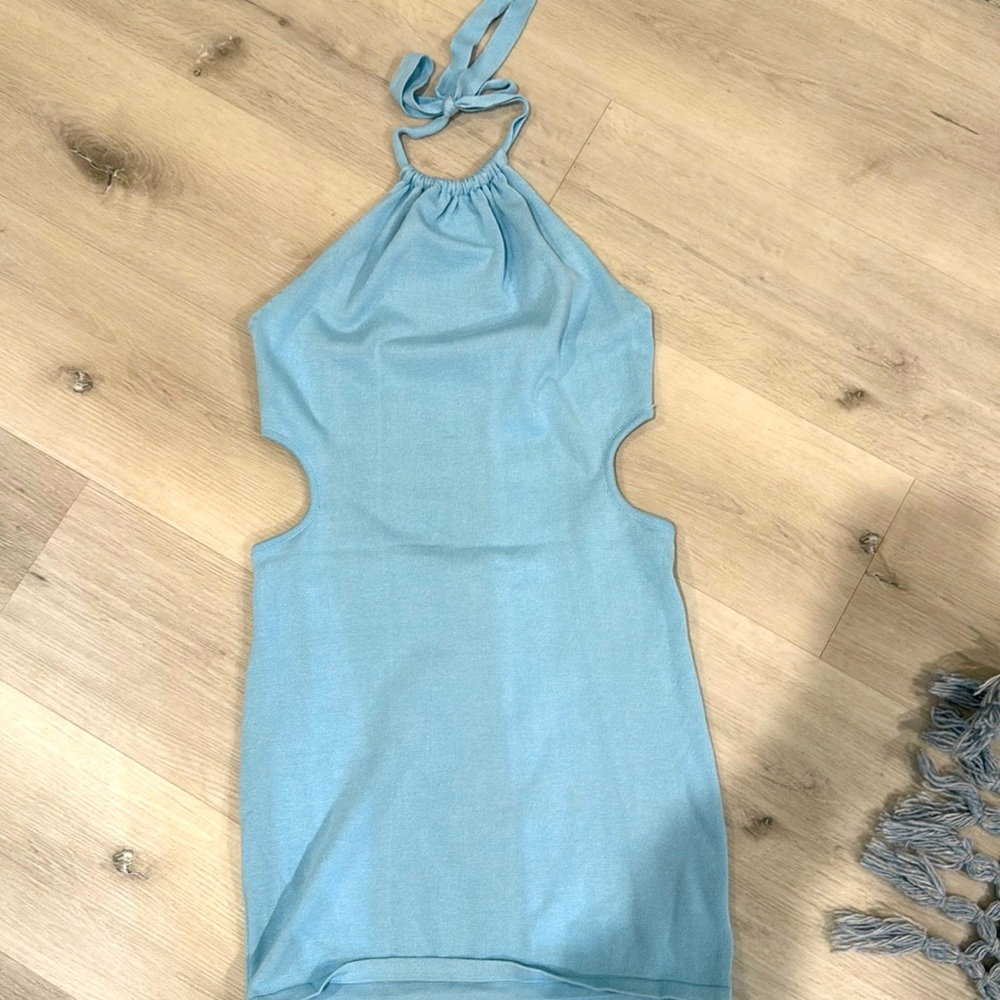Beginning Boutique Light Blue Mini Dress